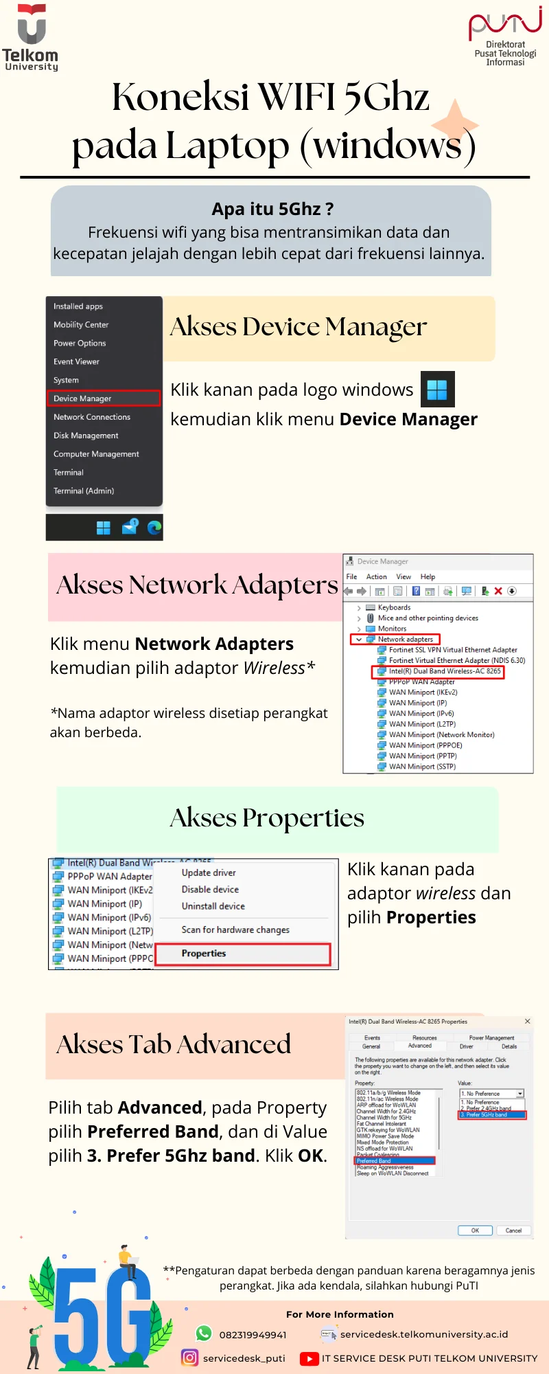 kenapa download 0kb/s pada koneksi Wi‑Fi 5GHz?