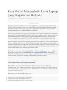 Cara memperbaiki layar laptop berkedip – Panduan Teknis Lengkap