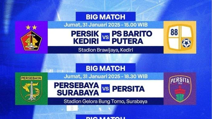 Jadwal Liga 1 Hari Ini Live di Indosiar: Persib vs Persik Kediri dan Pertarungan Besar Lainnya!
