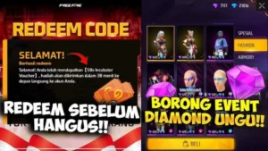 Kejutan Kode Redeem Free Fire 8-9 Maret 2026: Skin, Diamond, dan Hadiah Besar Gratis!
