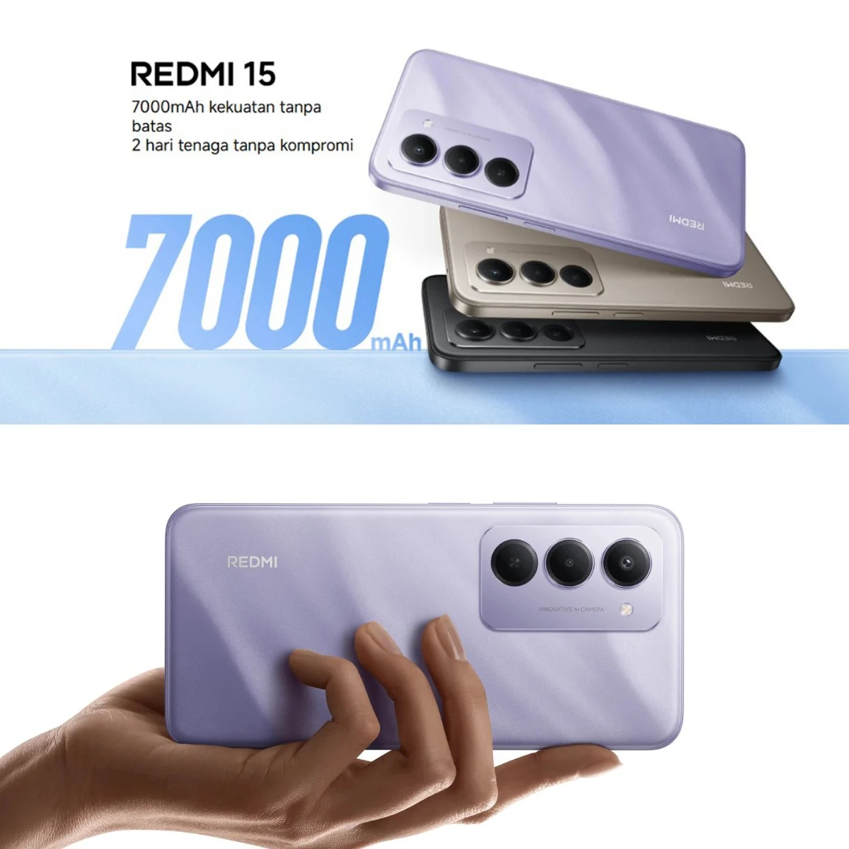 Redmi 15 Resmi Hadir, Baterai 7.000 mAh Jadi Andalan Generasi Produktif