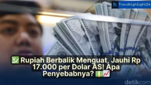 Rupiah Merosot Menjelang Lebaran: Mendekati Rp17.000 per Dolar, Apa Penyebabnya?