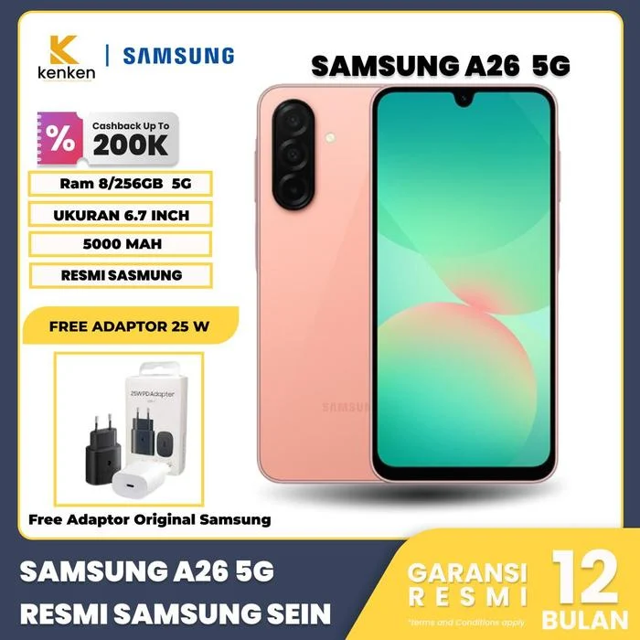 Samsung Galaxy A26 5G Resmi Hadir: Layar Super AMOLED, Chipset Exynos 1380 Siap Gaming, Harga Bikin Terkesan!