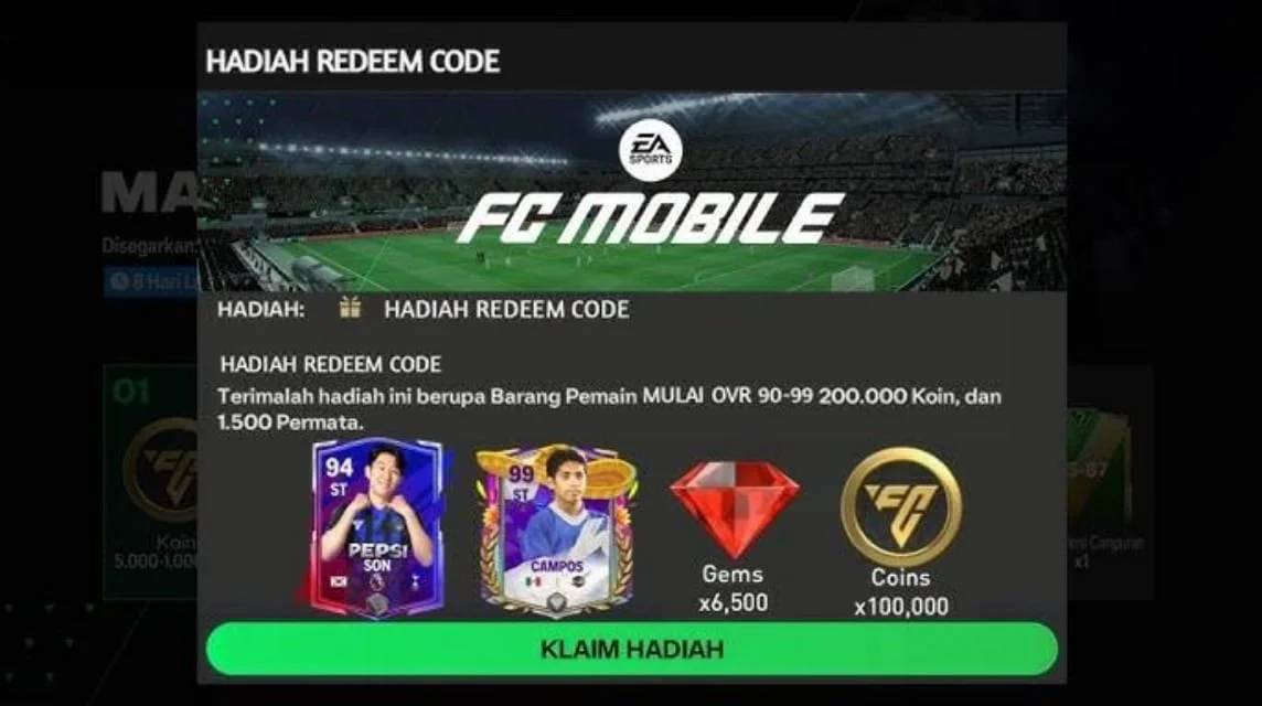 39 Kode Redeem FC Mobile Terbaru 20 April 2026: Hadiah Gem, Pemain Ikonik, dan Fitur Transfer Dinamis 2.0