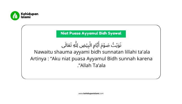 Niat Puasa Syawal dan Ayyamul Bidh 2026: Kombinasi Keutamaan dalam Satu Niat