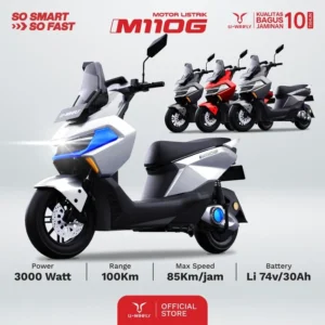 Uwinfly M110G: Motor Listrik Rp13 Juta dengan Fast Charging 3000 Watt, Desain Retro Bergaya Vespa