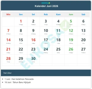 1 Juni 2026: Tanggal Merah atau Bukan? Ini Keterangannya