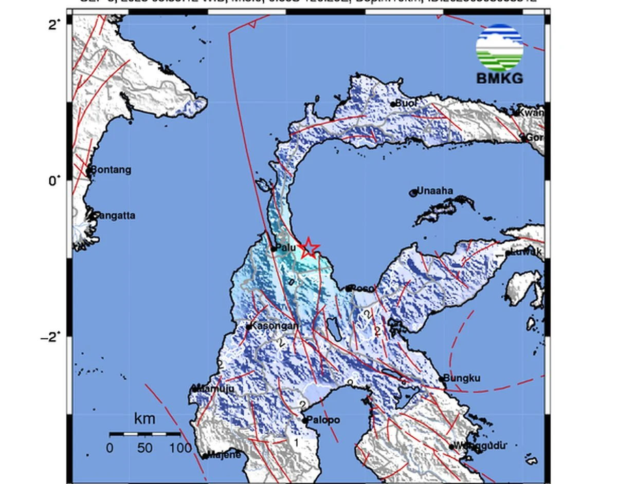 Gempa M 6,7 Guncang Palu Sulawesi Tengah, Tidak Berpotensi Tsunami
