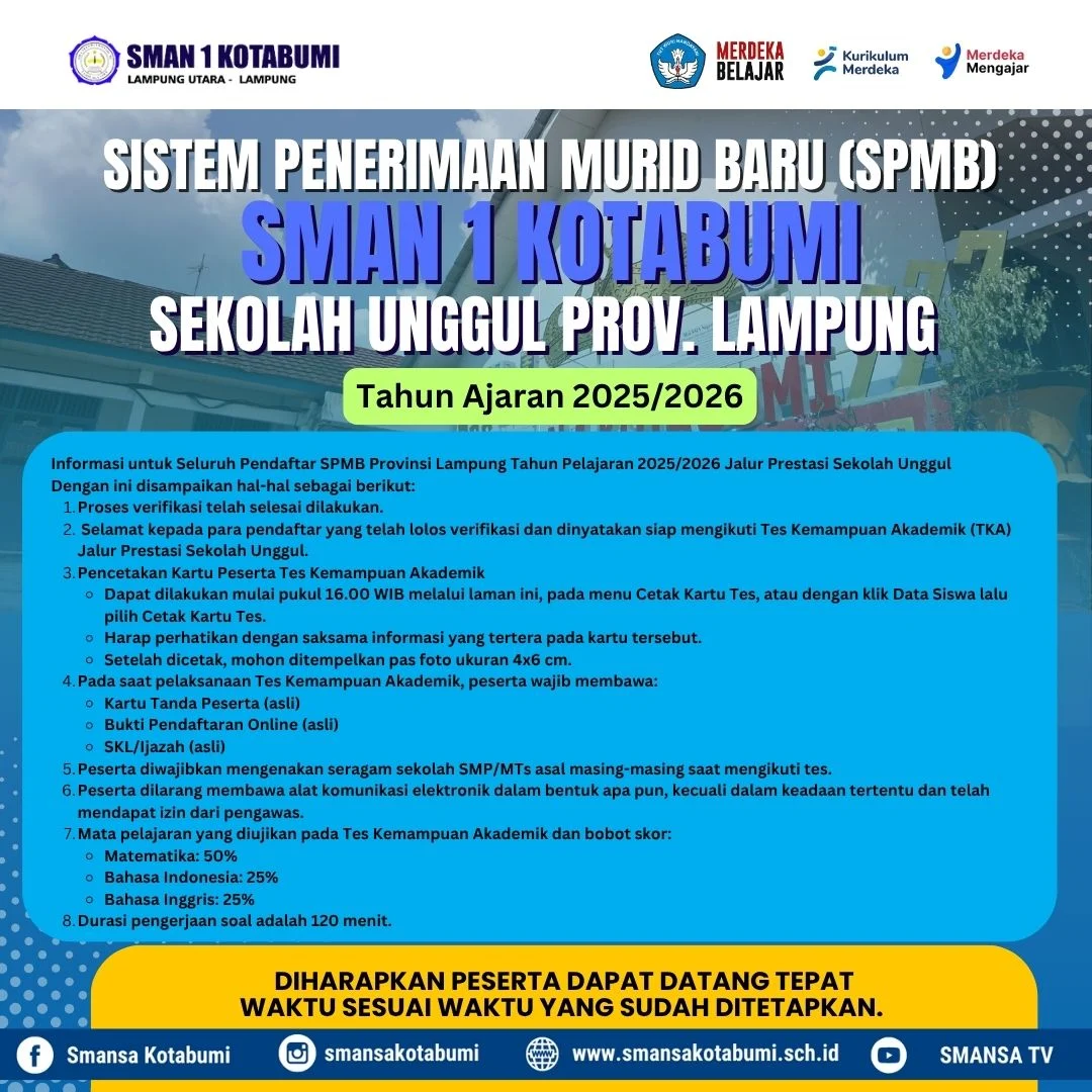 SPMB Lampung: Proses Seleksi dan Penerimaan Murid Baru Tahun Ajaran 2026/2027